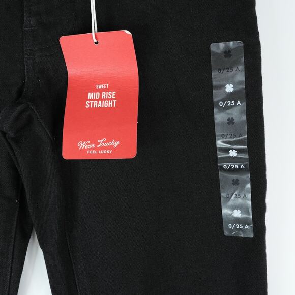 Lucky Brand Jeans Womens 0/25 (27x30.5) Black Sweet Mid Rise Straight Ankle New - Picture 4 of 16